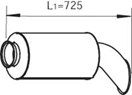 Глушитель основной Volvo FH12/16 (бочка малая)