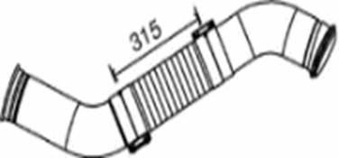 Труба глушителя приемная DAF XF95 (цинк)
