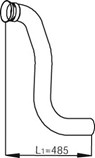 Труба глушителя приемная MB Atego 712-1517