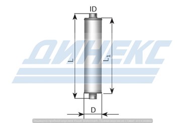 Глушитель D 184,0 mm, L=965 / ID 103,0 mm_DINEX_87402