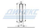 Глушитель D 184,0 mm, L=965 / ID 103,0 mm_DINEX_87402