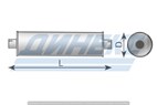 Глушитель OD 184,0 mm, L=800 mm, ID 90,0 mm_DINEX_89390