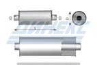 Глушитель OD 249,0 mm, L=990 mm, ID 128,0 mm_DINEX_89327