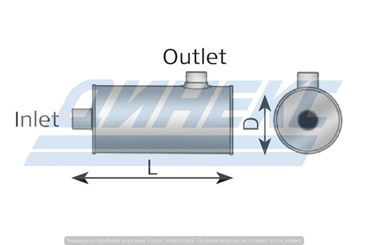 Глушитель OD 266,0 mm, L=650 mm (цинк)_DINEX_89326