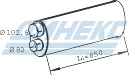 Глушитель системы выпуска, задний_DINEX_47308
