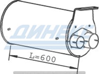 Глушитель системы выпуска, задний_DINEX_49396