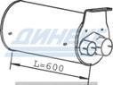 Глушитель системы выпуска, задний_DINEX_49396