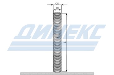 Гофра D2S+ ID 103,0 mm L=1000 mm (нерж)_DINEX_95193