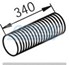 Гофра ID 103,0 mm L=325 mm (нерж)_DINEX_81651