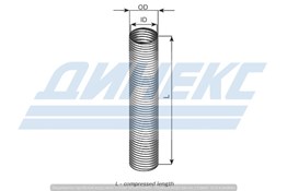Гофра выхл. сист. двиг. 76мм. METER_DINEX_94076