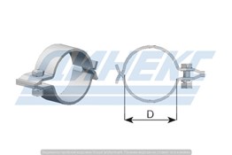 Хомут D 53,5 mm (цинк)_DINEX_98753