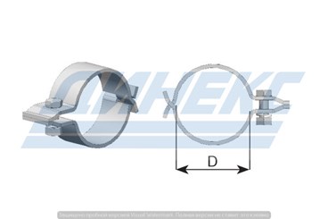 Хомут D 68,5 mm (цинк)_DINEX_98768