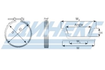 Хомут гофры VOLVO DINEX 80921_DINEX_80921