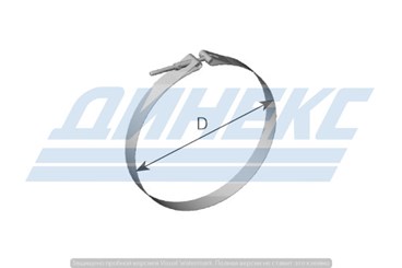Хомут крепления глушителя D 300,0 mm (нерж)_DINEX_95406