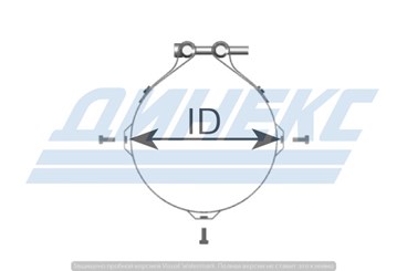 Хомут крепления защиты глушителя ID 249,0 mm (нерж)_DINEX_95949