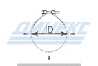 Хомут крепления защиты глушителя ID 249,0 mm (нерж)_DINEX_95949