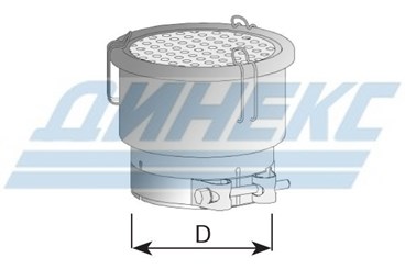 Искрогаситель D 101,0 mm_DINEX_40816