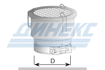 Искрогаситель D 116,0 mm_DINEX_40819