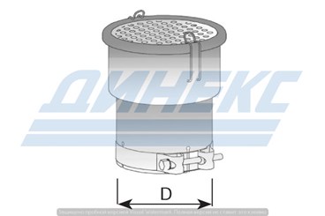 Искрогаситель D 54,5 - 59,0 mm_DINEX_40804