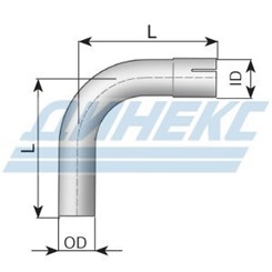 Колено 90' / D 50,0 mm (ID / OD)_DINEX_91051