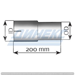 Переходник (ID / OD) 50,0 / 38,0 mm (нерж)_DINEX_93755