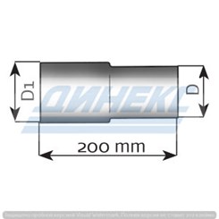 Переходник (OD / OD) 60,0 / 62,0 mm (цинк)_DINEX_93830