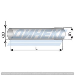 Труба D 120,0 mm (4 3/8) L=600 mm (цинк)_DINEX_93620