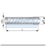 Труба D 120,0 mm (4 3/8) L=600 mm (цинк)_DINEX_93620