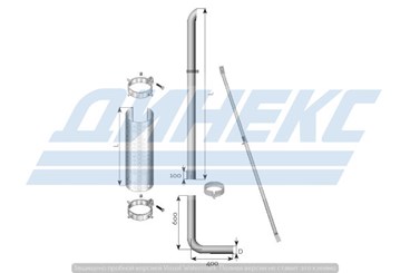 Вертикальная система D 90,0 mm L=2250 mm_DINEX_95604